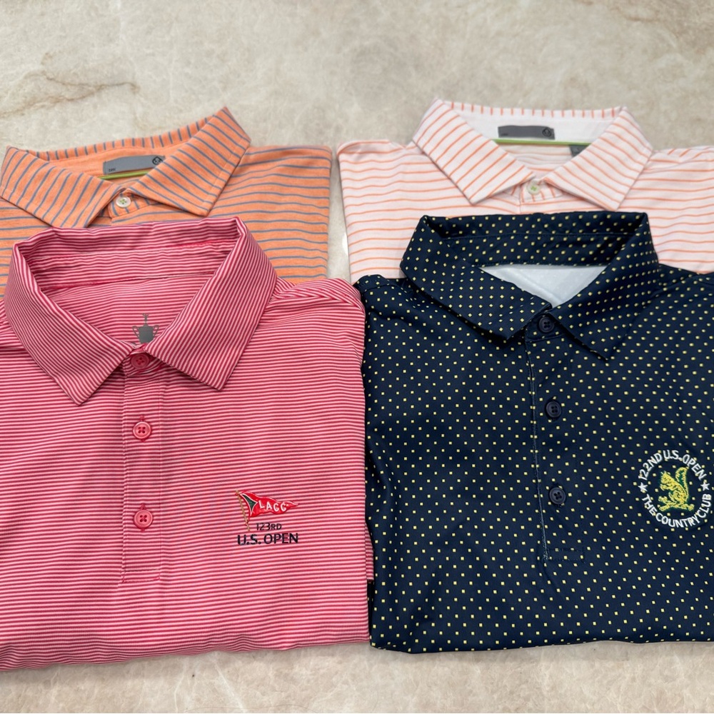 NWOT Lot of 4 Men’s Performance Golf Shirts Large